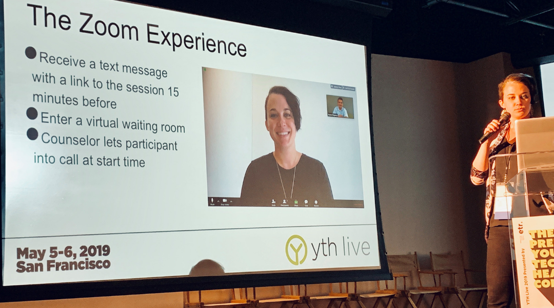 Angie Wootton presenting Y2TEC at YTH Live 2019 conference