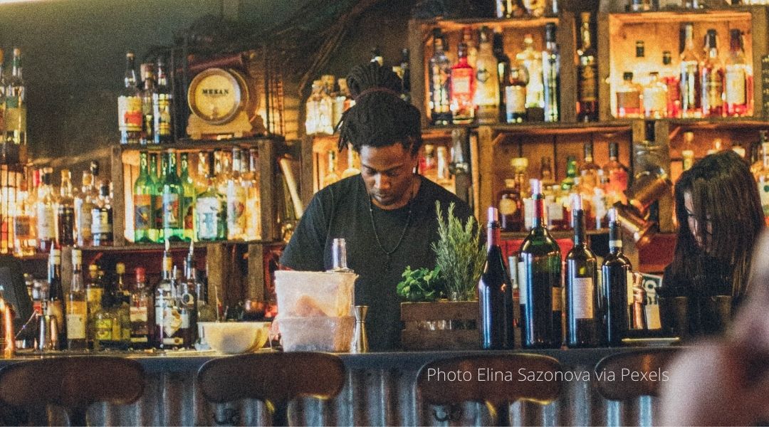 A bar setting