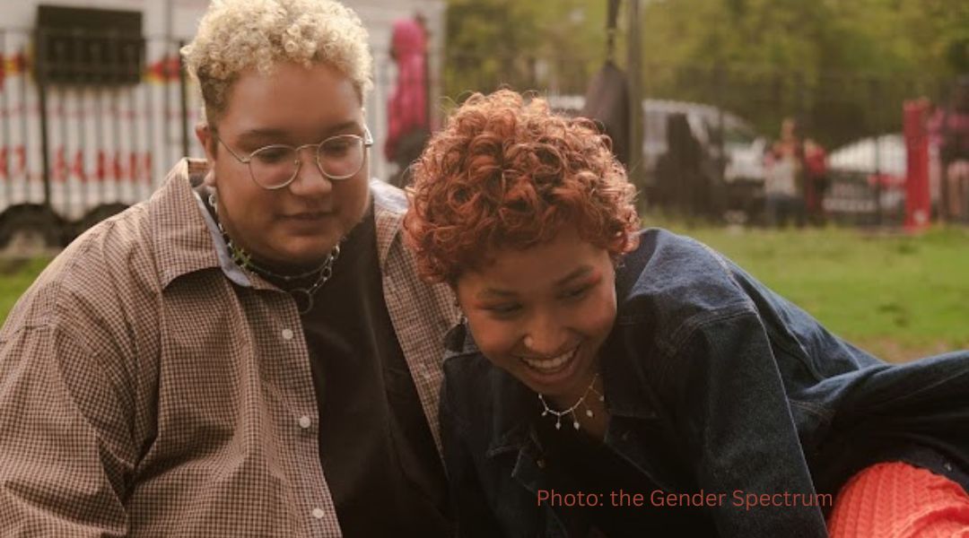 A trans couple enjoying a park together