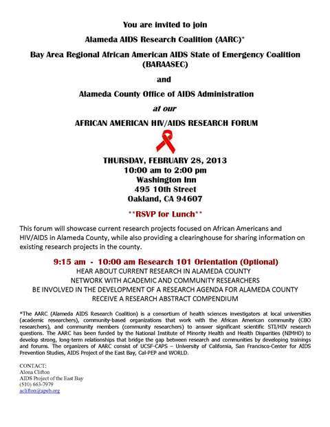 AARC Research Forum February 2013